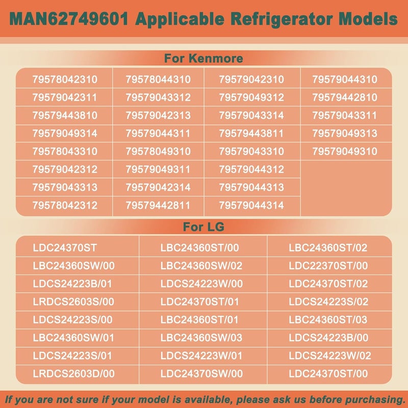 Garsoo سلة باب الثلاجة MAN62749601 المحدثة المتوافقة مع LG سلة-باب LDC24370ST، LDCS24223W، LDCS24223S وغيرها وسلة باب الثلاجة Kenmore 79579043310، 79579043312، 79578042310، وغيرها - Image 4
